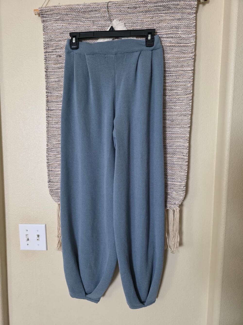 Free People Beach Knit Harem Pants Gray Size S/P Balloon Barrel Boho Lounge